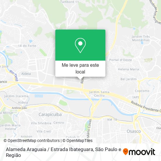 Alameda Araguaia / Estrada Ibateguara mapa