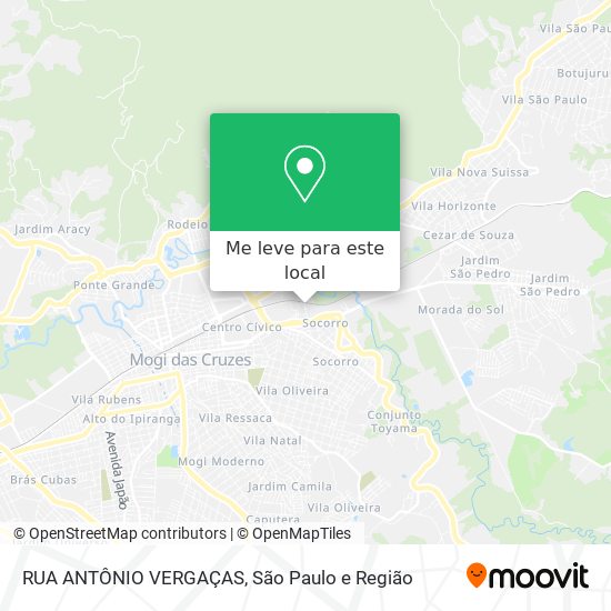 RUA ANTÔNIO VERGAÇAS mapa
