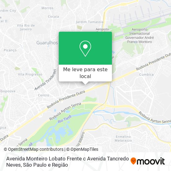 Avenida Monteiro Lobato Frente c  Avenida Tancredo Neves mapa