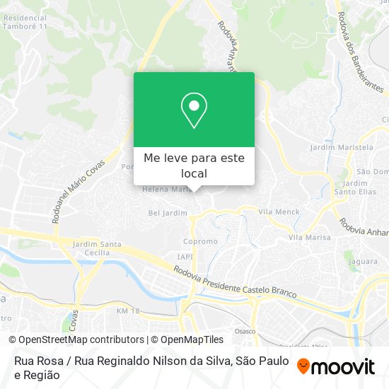 Rua Rosa / Rua Reginaldo Nilson da Silva mapa