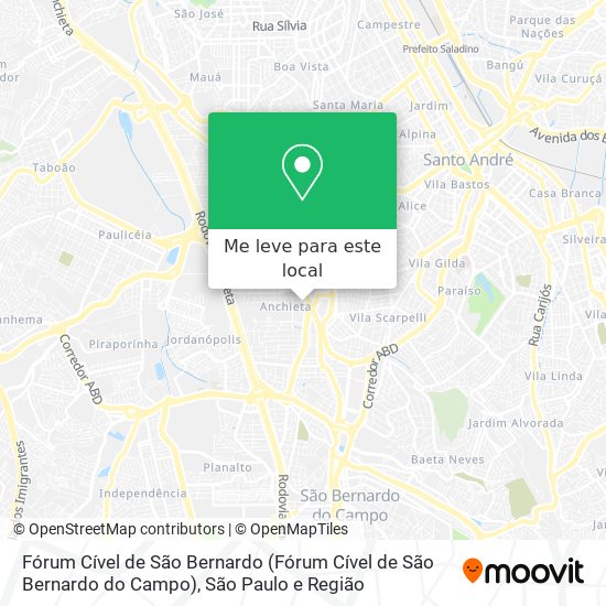 Fórum Cível de São Bernardo (Fórum Cível de São Bernardo do Campo) mapa
