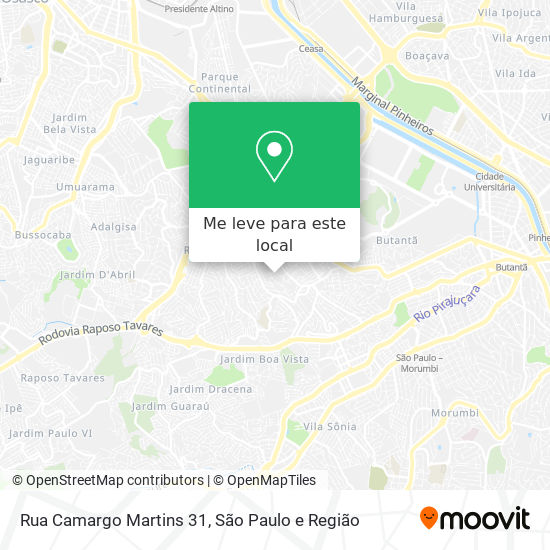 Rua Camargo Martins 31 mapa