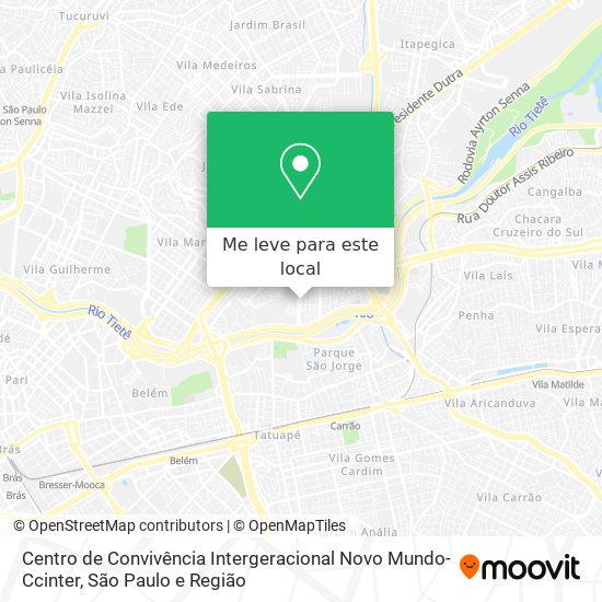 Centro de Convivência Intergeracional Novo Mundo-Ccinter mapa
