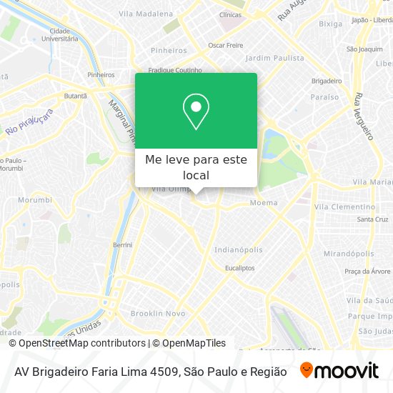 AV Brigadeiro Faria Lima 4509 mapa
