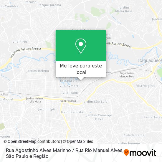 Rua Agostinho Alves Marinho / Rua Rio Manuel Alves mapa