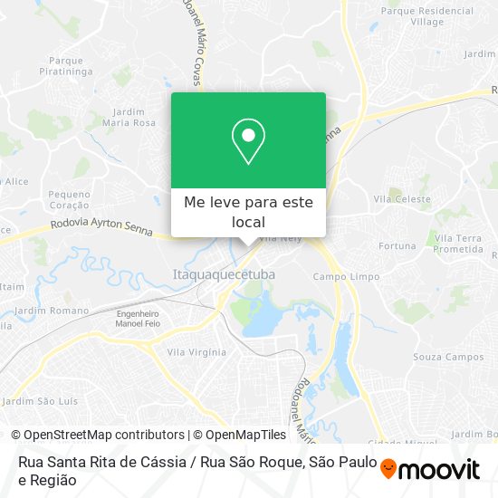 Rua Santa Rita de Cássia / Rua São Roque mapa