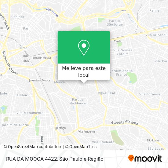 RUA DA MOOCA 4422 mapa