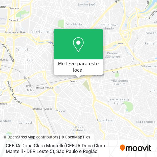CEEJA Dona Clara Mantelli (CEEJA Dona Clara Mantelli - DER Leste 5) mapa