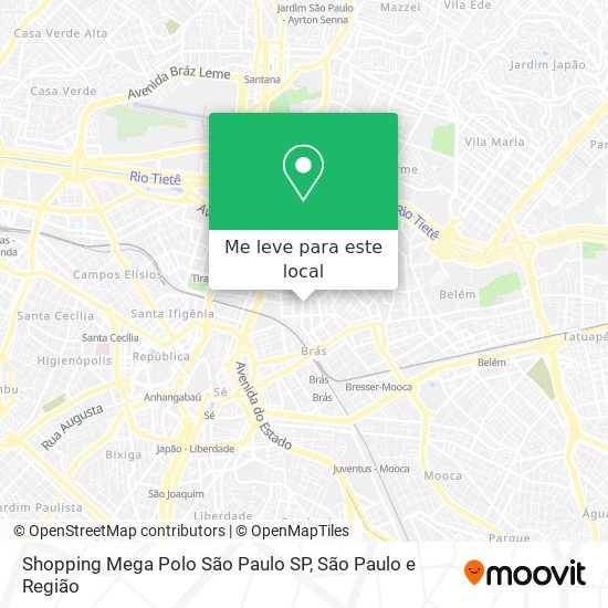 Shopping Mega Polo São Paulo SP mapa