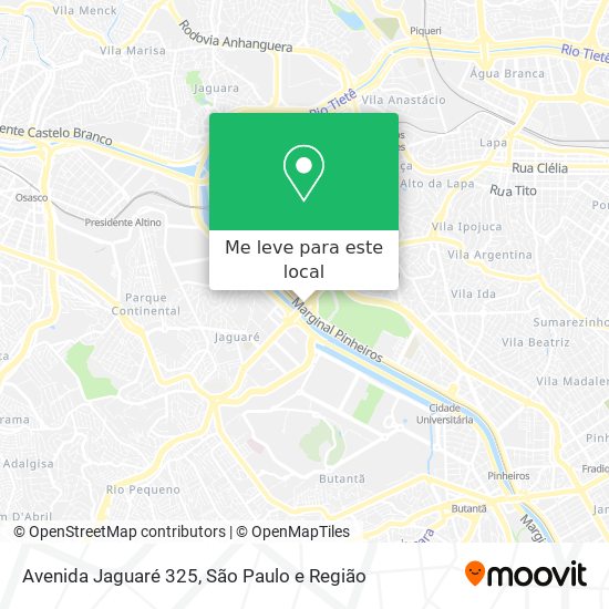 Avenida Jaguaré 325 mapa