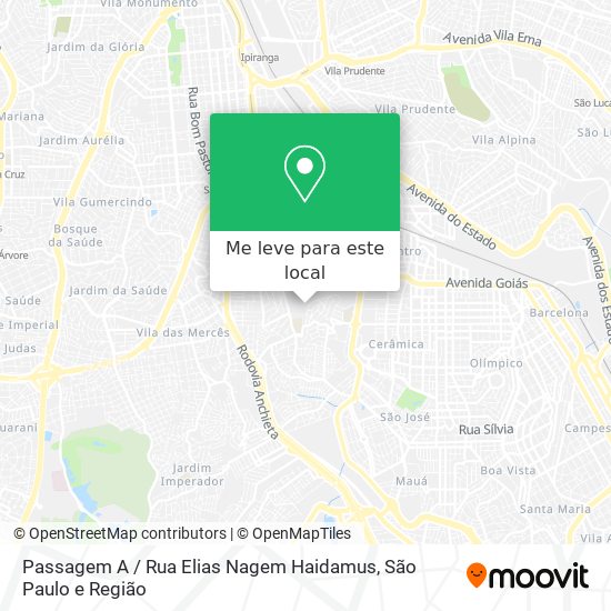 Passagem A / Rua Elias Nagem Haidamus mapa