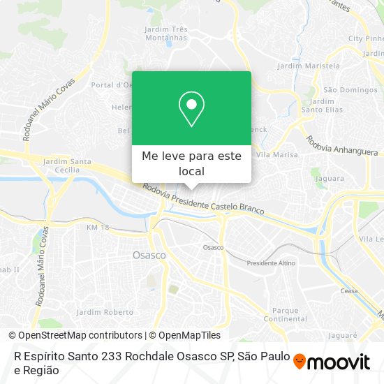 R  Espírito Santo  233   Rochdale  Osasco   SP mapa