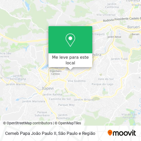 Cemeb Papa João Paulo II mapa