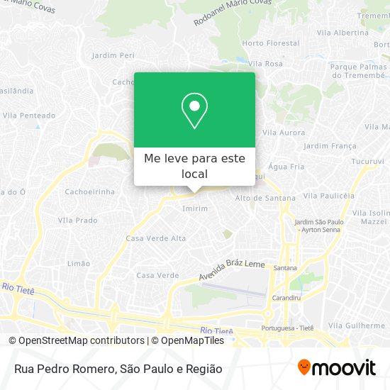 Rua Pedro Romero mapa
