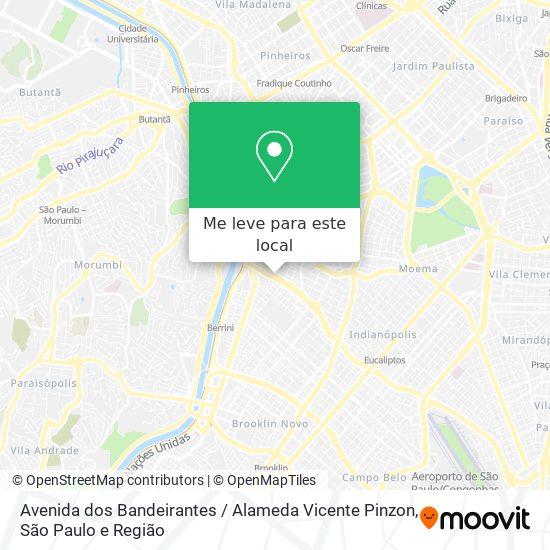 Avenida dos Bandeirantes / Alameda Vicente Pinzon mapa