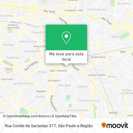 Rua Conde de Sarzedas 377 mapa