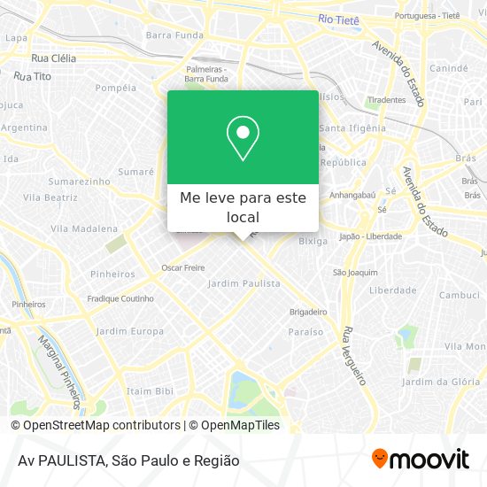 Av PAULISTA mapa