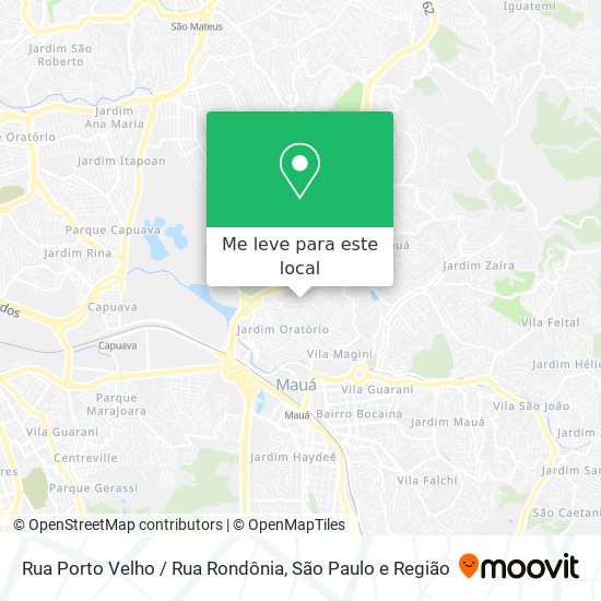 Rua Porto Velho / Rua Rondônia mapa