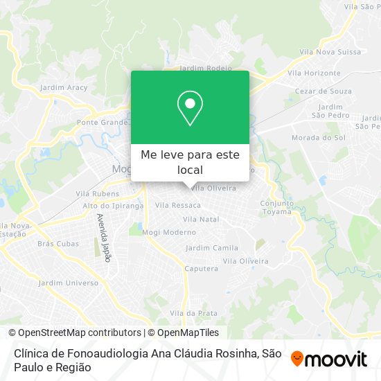 Clínica de Fonoaudiologia Ana Cláudia Rosinha mapa