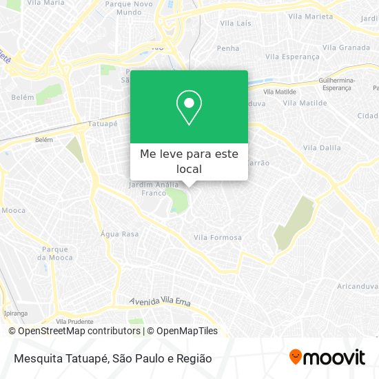 Mesquita Tatuapé mapa