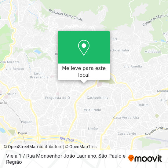 Viela 1 / Rua Monsenhor João Lauriano mapa