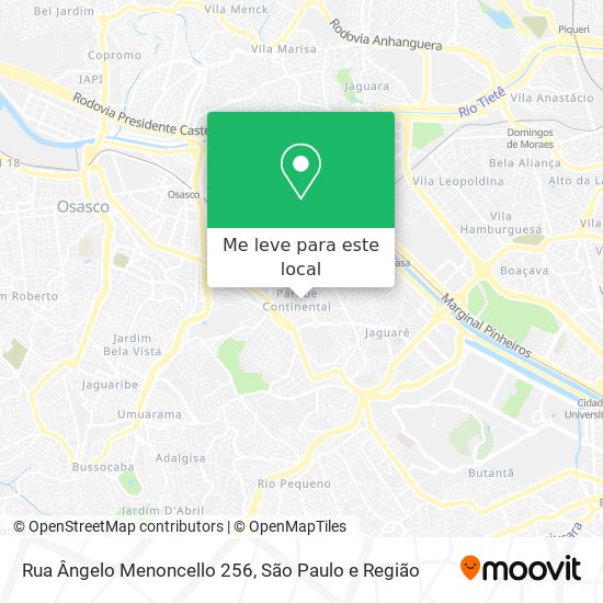 Rua Ângelo Menoncello 256 mapa
