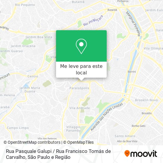 Rua Pasquale Galupi / Rua Francisco Tomás de Carvalho mapa