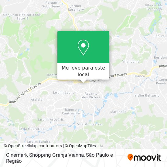 Cinemark Shopping Granja Vianna mapa