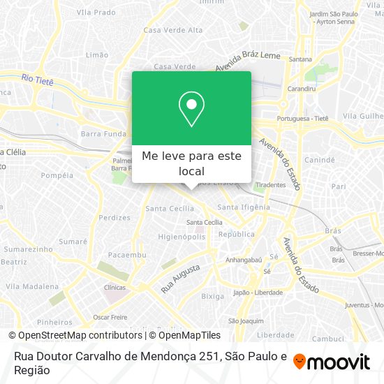 Rua Doutor Carvalho de Mendonça 251 mapa