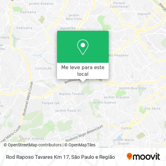 Rod  Raposo Tavares  Km 17 mapa