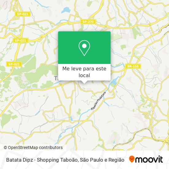 Batata Dipz - Shopping Taboão mapa
