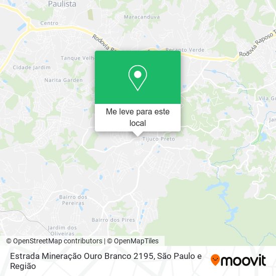 Estrada Mineração Ouro Branco 2195 mapa