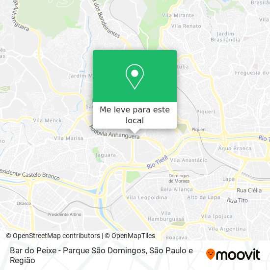 Bar do Peixe - Parque São Domingos mapa