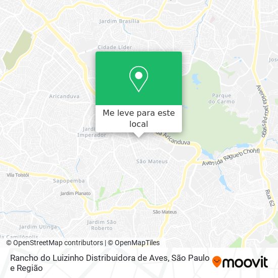 Rancho do Luizinho Distribuidora de Aves mapa