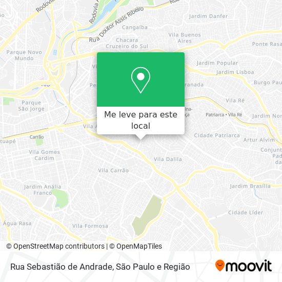 Rua Sebastião de Andrade mapa