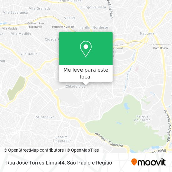 Rua José Torres Lima 44 mapa