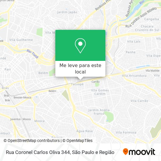 Rua Coronel Carlos Oliva 344 mapa