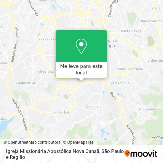 Igreja Missionária Apostólica Nova Canaã mapa