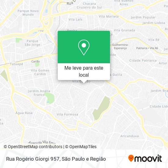 Rua Rogério Giorgi 957 mapa