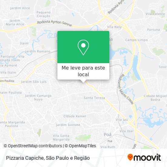 Pizzaria Capiche mapa