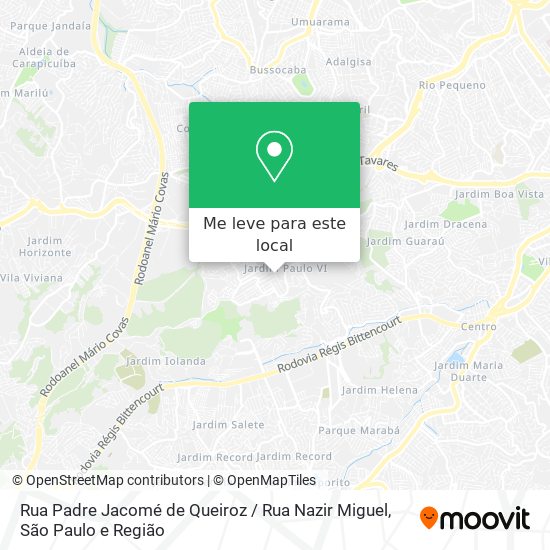 Rua Padre Jacomé de Queiroz / Rua Nazir Miguel mapa