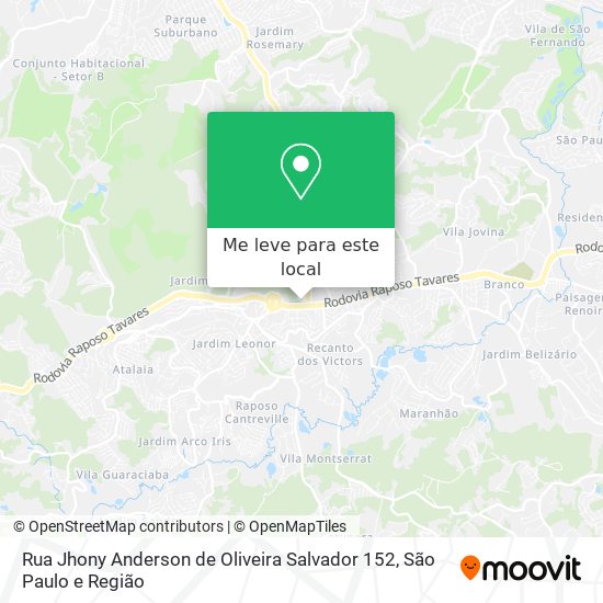 Rua Jhony Anderson de Oliveira Salvador 152 mapa