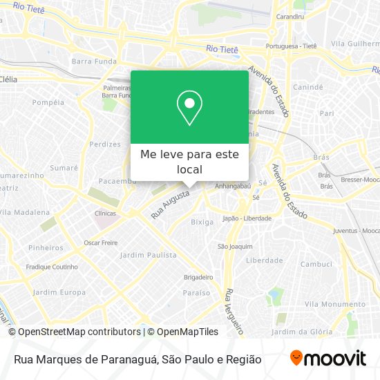 Rua Marques de Paranaguá mapa