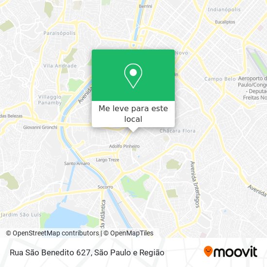 Rua São Benedito 627 mapa