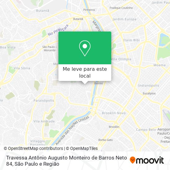 Travessa Antônio Augusto Monteiro de Barros Neto 84 mapa