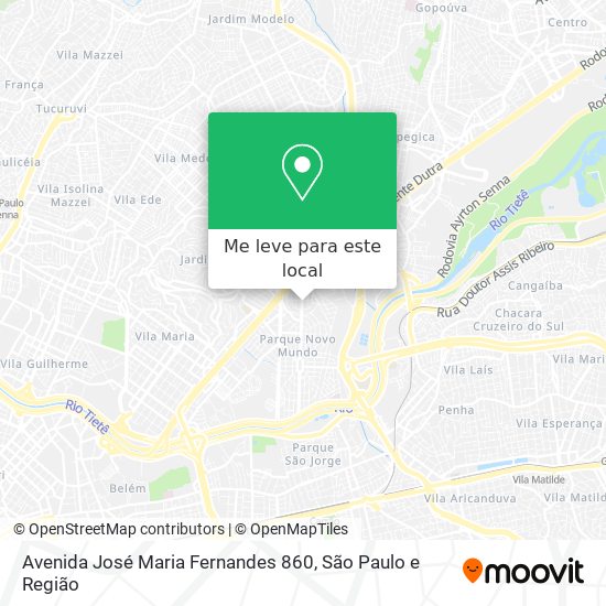 Avenida José Maria Fernandes 860 mapa