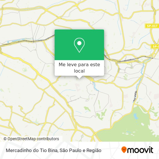 Mercadinho do Tio Bina mapa