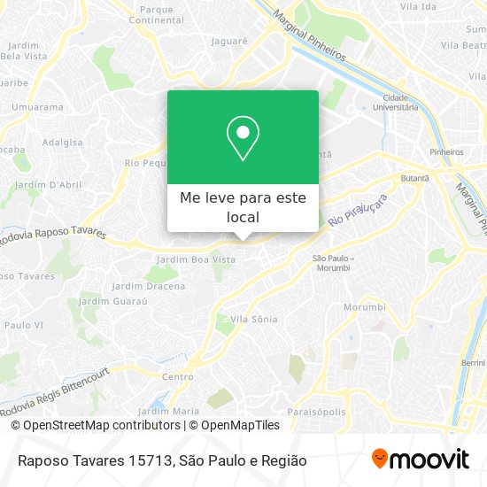 Raposo Tavares 15713 mapa