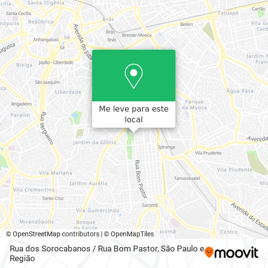 Rua dos Sorocabanos / Rua Bom Pastor mapa