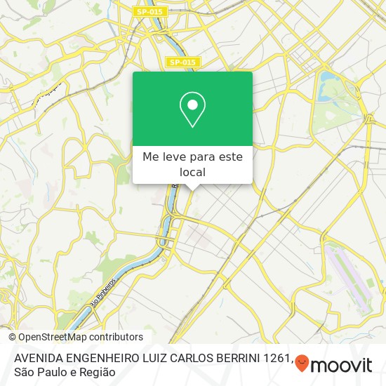 AVENIDA ENGENHEIRO LUIZ CARLOS BERRINI 1261 mapa